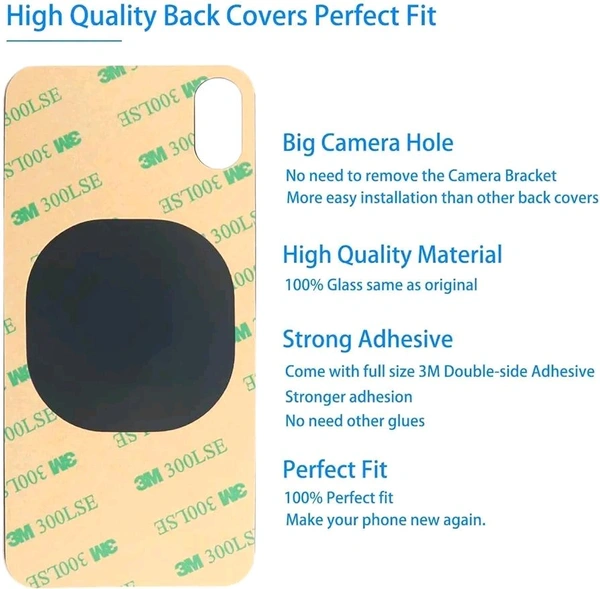 iphone XS Back Glass Pannel Original 3 Month Warranty  - Black