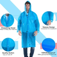 Waterproof Rain Coat Hooded Outdoor Water Resistant Suit Portable Men and Women (Pack Of 2) Random Colour 