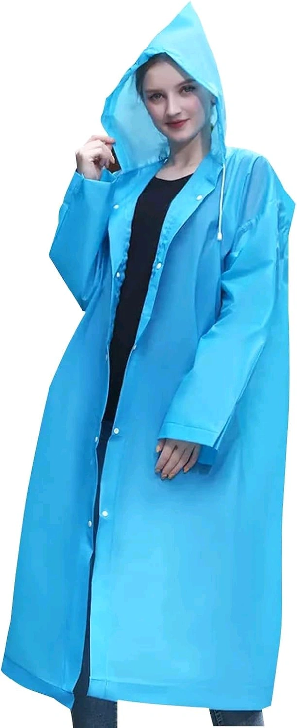 Waterproof Rain Coat Hooded Outdoor Water Resistant Suit Portable Men and Women (Pack Of 2) Random Colour 