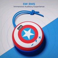 boAt Marvel Stone 190 5 Watts Portable Bluetooth Speaker (IPX7 Waterproof, 52mm Full Range Driver, Captain's Blue) Open Box Just Like New 