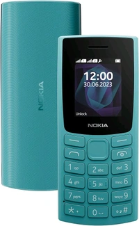 Nokia 105 Refurbished (Dual Sim 1000 mAh Battery, 1.8 Inch Display Black (Model 2023) - Red