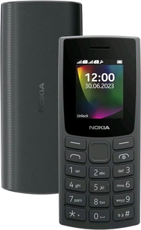 Nokia 106 Single Sim, Keypad Phone with Built-in UPI Payments App, Long-Lasting Battery, Wireless FM Radio & MP3 Player, and MicroSD Card Slot Charcoal - Charcoal