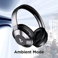 boAt Nirvana 751 ANC Hybrid Active Noise Cancelling Bluetooth Wireless Over Ear Headphones with Up to 65H Playtime, ASAP Charge, Ambient Sound Mode, Immersive Sound Open Box 3 Months Warranty  - Black