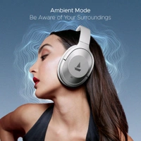 boAt Nirvana 751 ANC Hybrid Active Noise Cancelling Bluetooth Wireless Over Ear Headphones with Up to 65H Playtime, ASAP Charge, Ambient Sound Mode, Immersive Sound Open Box 3 Months Warranty  - Black