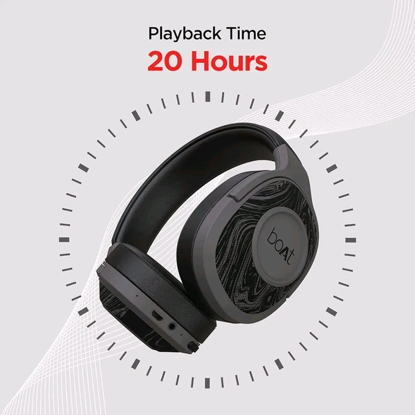 boAt Rockerz 550 Over Ear Bluetooth Headphones with Upto 20 Hours Playback, 50MM Drivers, Soft Padded Ear Cushions and Physical Noise Isolation Open Box 3 Month Warranty  - Green