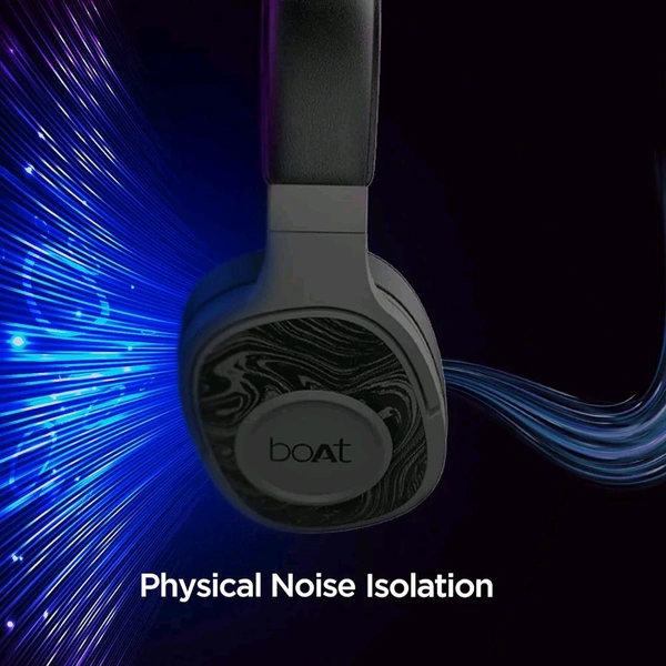 boAt Rockerz 550 Over Ear Bluetooth Headphones with Upto 20 Hours Playback, 50MM Drivers, Soft Padded Ear Cushions and Physical Noise Isolation Open Box 3 Month Warranty  - Black