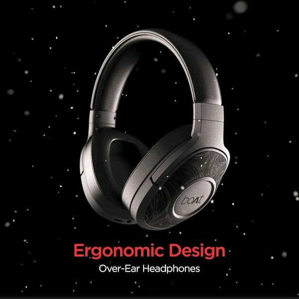 boAt Rockerz 550 Over Ear Bluetooth Headphones with Upto 20 Hours Playback, 50MM Drivers, Soft Padded Ear Cushions and Physical Noise Isolation Open Box 3 Month Warranty  - Black