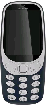 Nokia 3310 Dual SIM Keypad Phone with MP3 Player, Wireless FM Radio and Rear Camera Renewed  - Gray