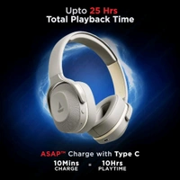 boAt Rockerz 425 Bluetooth Wireless Over Ear Headphones with Mic Signature Sound, Beast Mode for Gaming 30 Days Replacement Warranty Open Box  - Blue