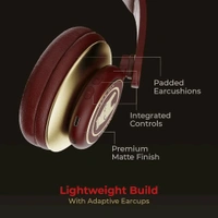 boAt Rockerz 450 Iron Man Edition Bluetooth Wireless On Ear Headphones with Mic (Stark Red) Renewed  - Bright Red