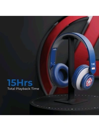 boAt Rockerz 450 Captain America Edition Bluetooth Wireless On Ear Headphones with Mic (Soldier Blue) Renewed 30 Days Replacement Warranty  - Soldiers Blue