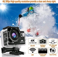 4K 30Fps Action Digital Camera Ultra Hd Underwater Digital Camera 170 Degree Wide Angle 98Ft Waterproof Digital Camera (4K Ac) - Black