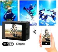 4K 30Fps Action Digital Camera Ultra Hd Underwater Digital Camera 170 Degree Wide Angle 98Ft Waterproof Digital Camera (4K Ac) - Black