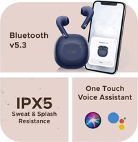 Refurbished boAt Airdopes 125 TWS in Ear Earbuds with 50 Hrs Playtime,Quad Mics with Enx Tech,ASAP Charging,Iwp Tech, Beast Mode with 50 Ms Low Latency,Btv5.3, Ipx5 - Blue