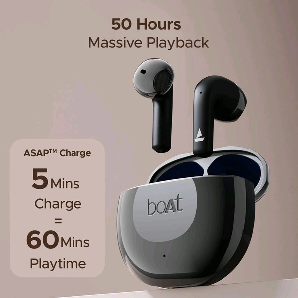 Refurbished boAt Airdopes 125 TWS in Ear Earbuds with 50 Hrs Playtime,Quad Mics with Enx Tech,ASAP Charging,Iwp Tech, Beast Mode with 50 Ms Low Latency,Btv5.3, Ipx5 - Blue