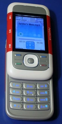 Nokia 5300 Slider Refurbished 1 Month Warranty  - Red & white