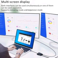 USB to HDMI VGA Adapter, 1080P USB 3.0/2.0 to HDMI VGA Converter, USB Male to HDMI VGA Female - Black