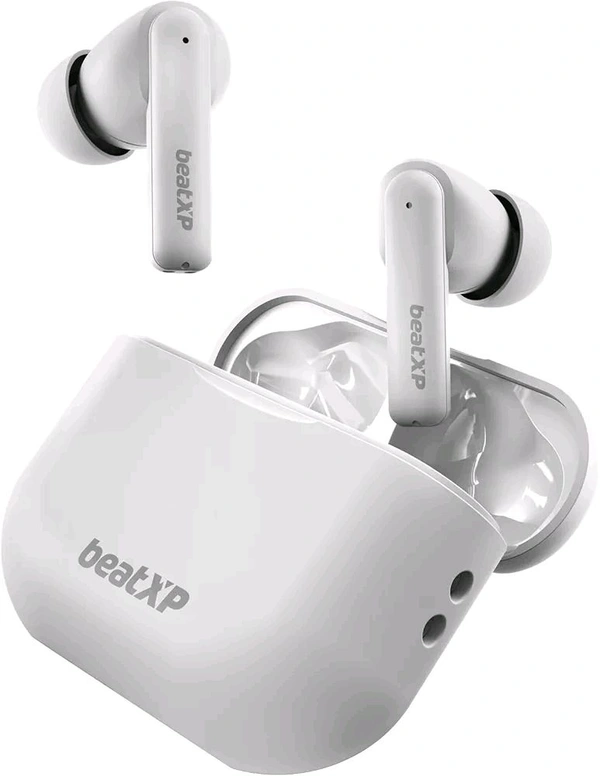 beatXP Vibe XPods Bluetooth True Wireless Ear buds with 60H Playtime, Quad Mic ENC - White