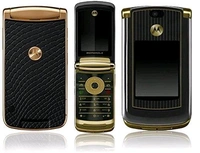 Motorola Razr2 V8 Gold Edition Mobile Phone unlocked luxury edition (Renewed)  - Black