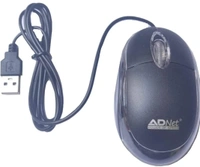 AD NET Power of Speed AD-201 Wired Optical Mouse (USB 2.0, Black) 1000DPI
