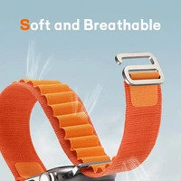 Alpine Loop Compatible with Apple Watch Strap 42mm 44mm 45mm 49mm, Textile Nylon Rugged with Titanium Metal G‑Hook Band Compatible for iWatch Band Series Ultra 8 7 6 5 4 3 2 1 SE