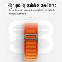 Alpine Loop Compatible with Apple Watch Strap 42mm 44mm 45mm 49mm, Textile Nylon Rugged with Titanium Metal G‑Hook Band Compatible for iWatch Band Series Ultra 8 7 6 5 4 3 2 1 SE
