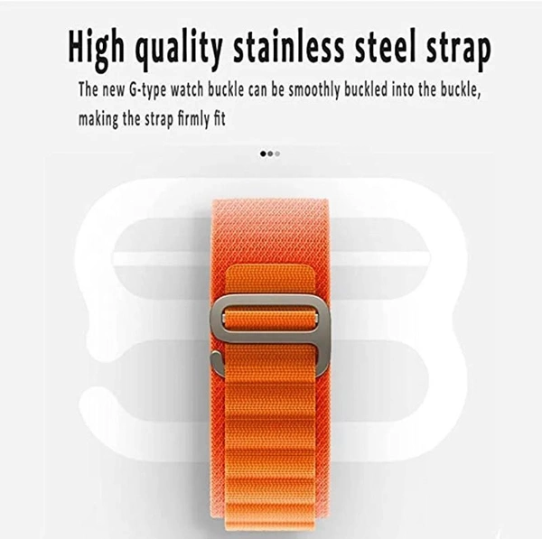 Alpine Loop Compatible with Apple Watch Strap 42mm 44mm 45mm 49mm, Textile Nylon Rugged with Titanium Metal G‑Hook Band Compatible for iWatch Band Series Ultra 8 7 6 5 4 3 2 1 SE