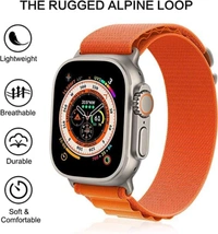 Alpine Loop Compatible with Apple Watch Strap 42mm 44mm 45mm 49mm, Textile Nylon Rugged with Titanium Metal G‑Hook Band Compatible for iWatch Band Series Ultra 8 7 6 5 4 3 2 1 SE