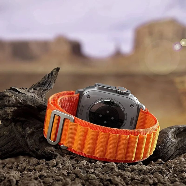 Alpine Loop Compatible with Apple Watch Strap 42mm 44mm 45mm 49mm, Textile Nylon Rugged with Titanium Metal G‑Hook Band Compatible for iWatch Band Series Ultra 8 7 6 5 4 3 2 1 SE