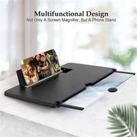 Black Mobile Phone 3D HD Magnifier Screen Expanders for Movies, Videos, and Gaming – Foldable Phone Stand with Screen Amplifier – Compatible with All Smartphones