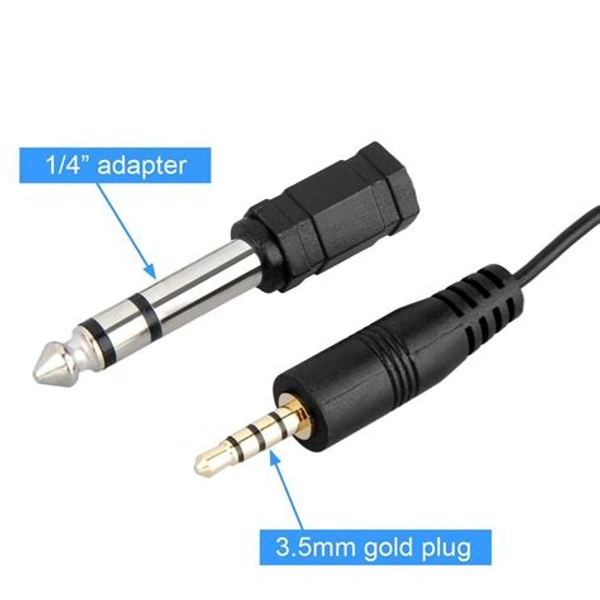 Boya ByM1 Auxiliary Omnidirectional Lavalier Condenser Microphone with 20ft Audio Cable (Black)