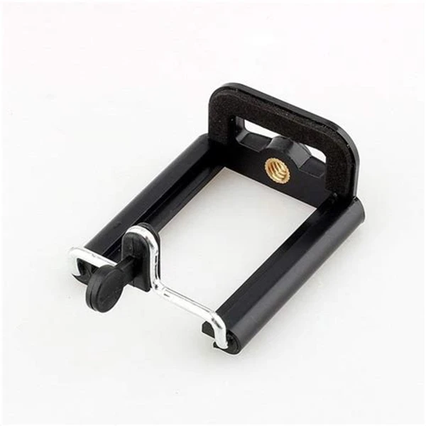 Camera Stand Clip Bracket Holder Tripod Monopod Mount Adapter For Mobile Phone - Black