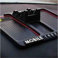 Car Accessories Anti-Slip Car Dashboard Mat & Mobile Phone Holder Mount Universal Non-Slip Sticky Rubber Pad for Smartphone, GPS Navigation, Toys, Coins