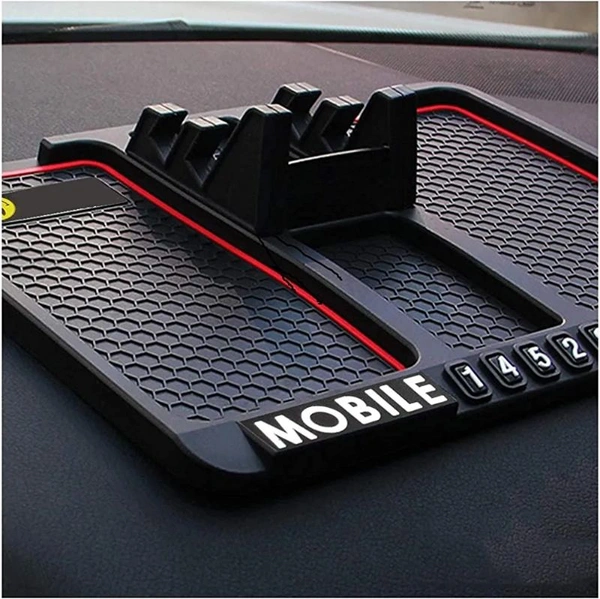 Car Accessories Anti-Slip Car Dashboard Mat & Mobile Phone Holder Mount Universal Non-Slip Sticky Rubber Pad for Smartphone, GPS Navigation, Toys, Coins