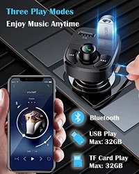 Car Charger Dubble Usb + Bluetooth Receiver