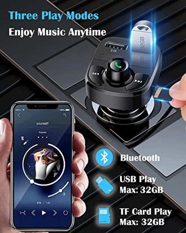 Car Charger Dubble Usb + Bluetooth Receiver