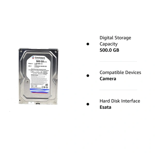 Consistent 500 GB SATA 2.5 Inch 7mm Laptop Internal Hard Drive with 2 Year Warrenty - 500GB