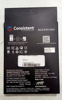 Consistent SSD 1Tb Solid State Drive