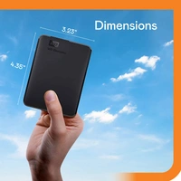 Digital WD  Elements Portable Hard Disk Drive, USB 3.0, Compatible with PC, PS4 and Xbox, External HDD (WDBHHG0010BBK-EESN) - 1TB