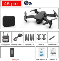 E88 Pro Drone with 4K Camera, WiFi FPV 1080P HD Dual Foldable RC Quadcopter Altitude Hold, Headless Mode, Visual Positioning, Auto Return Mobile App Control, Black, 7.83 x 7.17 x 2.87 inches - Black