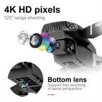 E88 Pro Drone with 4K Camera, WiFi FPV 1080P HD Dual Foldable RC Quadcopter Altitude Hold, Headless Mode, Visual Positioning, Auto Return Mobile App Control, Black, 7.83 x 7.17 x 2.87 inches - Black