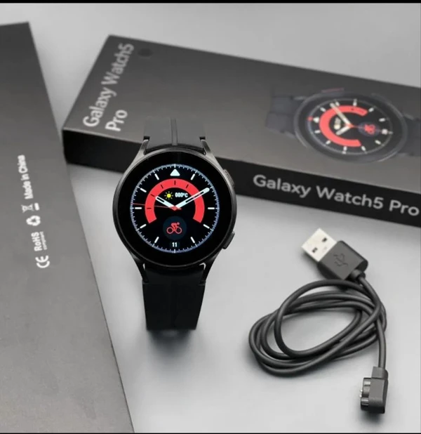 Galaxy Watch5 Pro Bluetooth Black Sport Band, 45mm - Gray