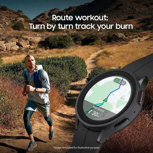 Galaxy Watch5 Pro Bluetooth Black Sport Band, 45mm - Gray