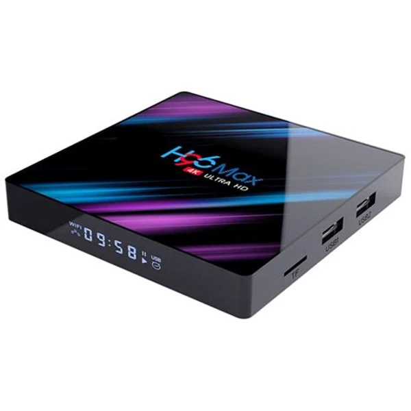 H96 Max Rk3318 Android 9.0 Smart Set Top Box 4Gb Ram 32Gb Rom 2.4G&5Ghz Dual Wifi 4K Hdr Box + With Wireless Mini Backlit Keyboard