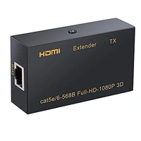 HDMI Extender 4K 120M 60M HDMI Extender, HDMI to RJ45 Network Cable Extender Converter Repeater Compatible With 5e / 6 1080p up to 60m HDTV HDPC PS4 STB 4K 2K (60m)-(EPL-573H) - 60M