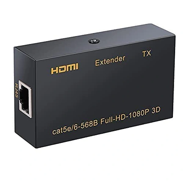 HDMI Extender 4K 120M 60M HDMI Extender, HDMI to RJ45 Network Cable Extender Converter Repeater Compatible With 5e / 6 1080p up to 60m HDTV HDPC PS4 STB 4K 2K (60m)-(EPL-573H) - 60M