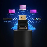 Hdmi Male Female L Shape Connector( Pack of 2 )
