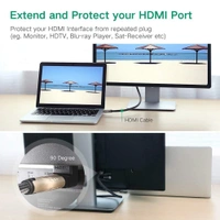 Hdmi Male Female L Shape Connector( Pack of 2 )