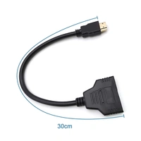 HDMI Splitter 1 in 2 Out HDMI Male to Dual HDMI Female 1 to 2 Way for HDMI HD, LED, LCD, TV (in Both Display Same Screen Will Play