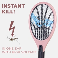 Heavy Duty Rechargeable Mosquito Killer Bat Racket with Powerful Battery
